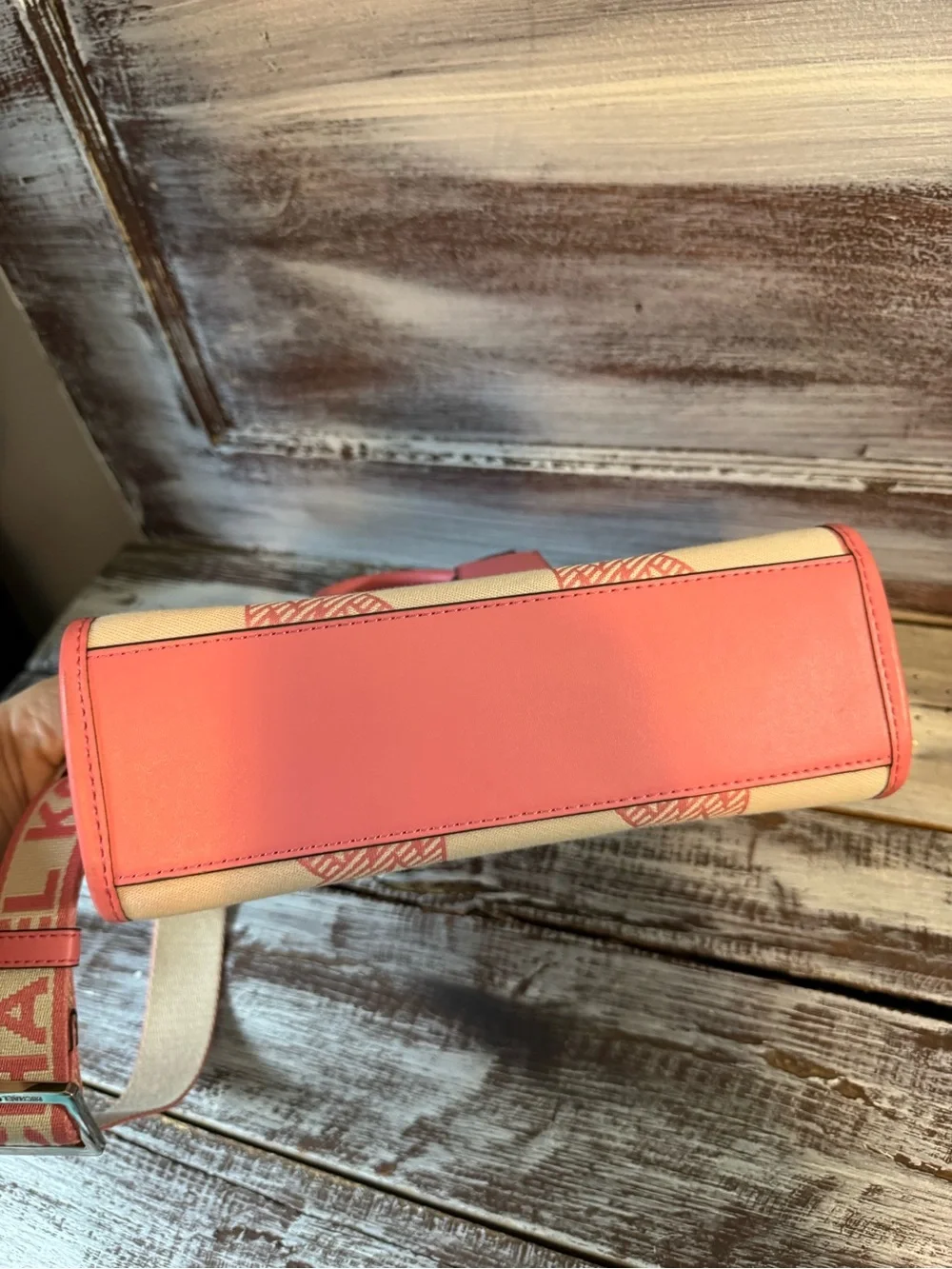 Michael Kors Mirella Small Logo Jacquard Crossbody Bag in Pink